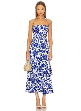 MILLY FLOWERS OF SPAIN 中长款连衣裙REVOLVE小众新款