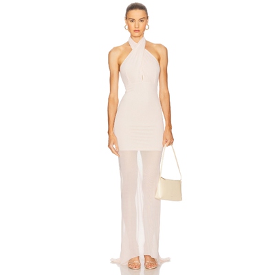 Amanda Uprichard ALAINA 长裙 奶油色REVOLVE小众新款