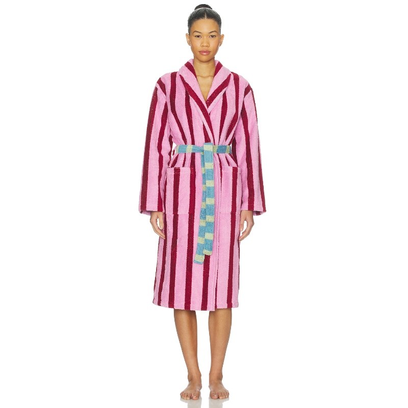 Dusen Dusen STRIPE BATHROBE 条纹浴袍 Pink,RedREVOLVE小众新款