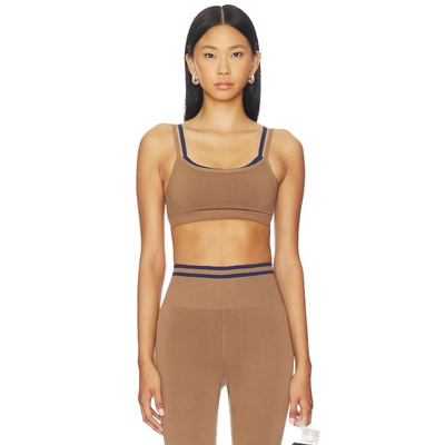 THE UPSIDE KELSEY 运动胸罩 棕色REVOLVE小众新款