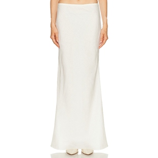 Gaia 性感REVOLVE小众新款 CHANTEL 象牙白 半身裙 Cult