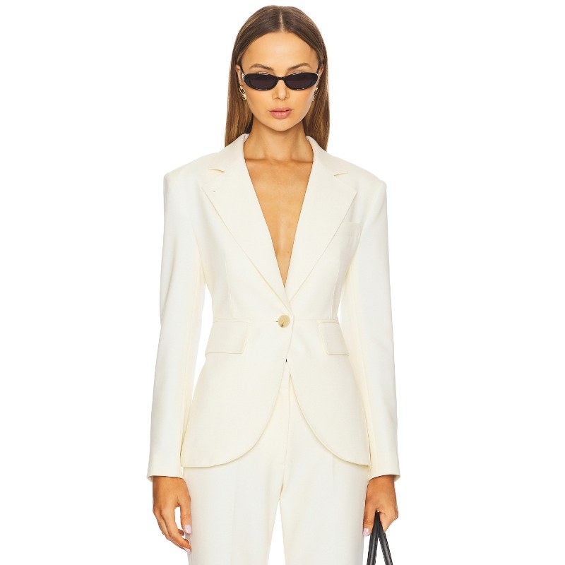 Smythe SEAMED 西装 白色 老钱风REVOLVE小众新款,女装/女士精品,西装,淘宝优惠券,粉丝福利购,淘宝优惠卷