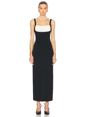 Rowen Rose 针织连衣裙保暖黑色REVOLVE小众新款