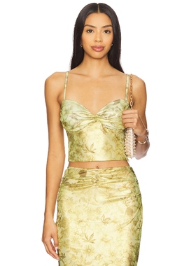 GCDS PRINTED LAME 上装 绿色 y2k辣妹风REVOLVE小众