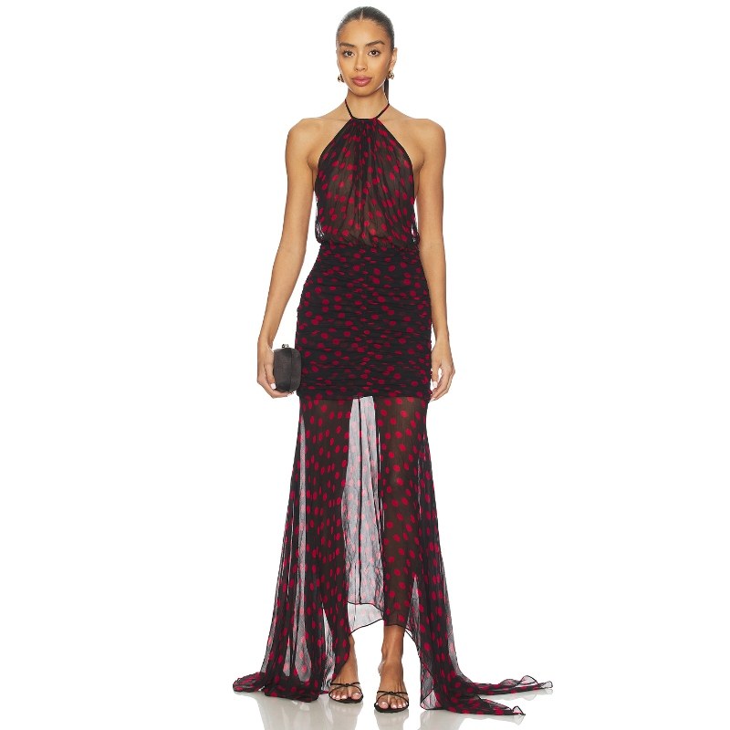 Ronny Kobo TILDA 裙子 红色REVOLVE小众新款