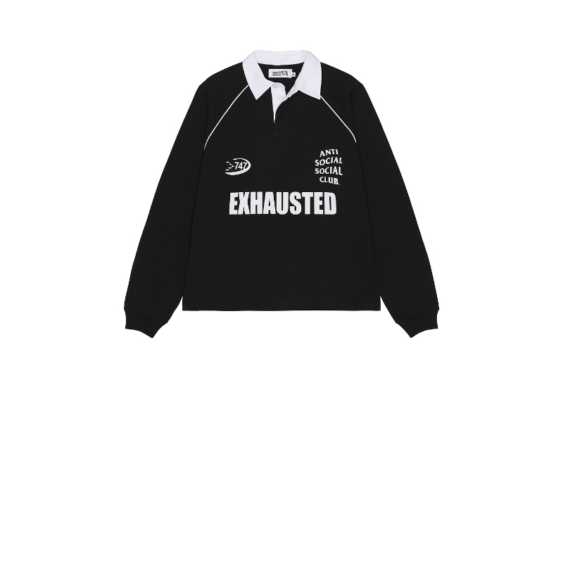 [秋冬新品]Anti Social Social Club RUGBY POLO 衫黑色REVOLVE