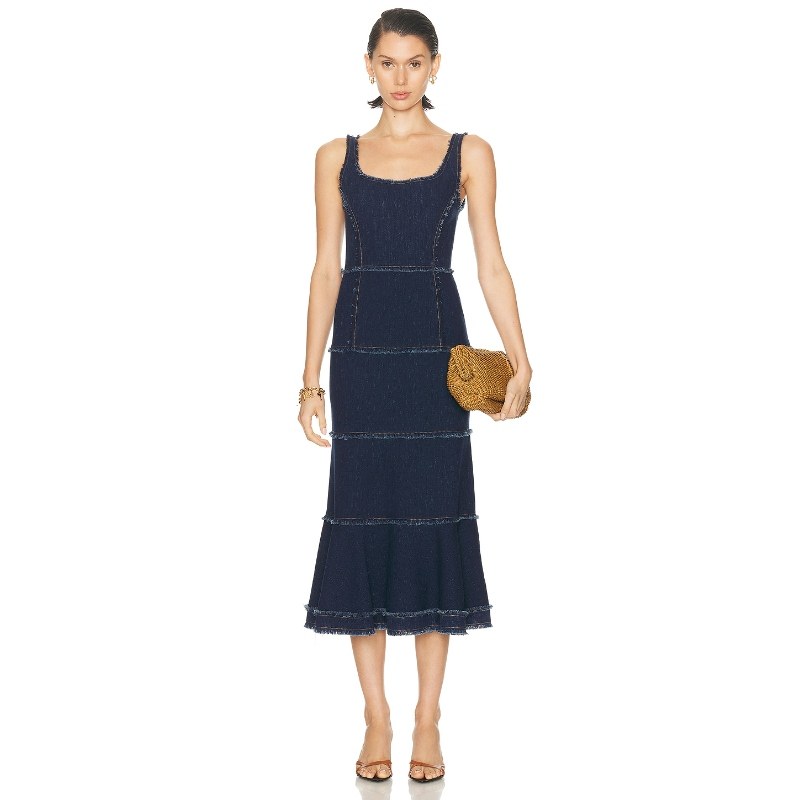 [冬季新品]Alexis STEFANIA 羊毛裙子 蓝色REVOLVE小众