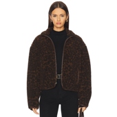 巧克力色 Bone Rag SUN 羊羔绒拉链外套 美式 休闲风REVOLVE小众