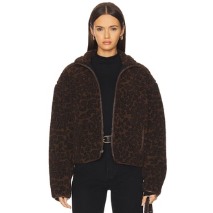 SUN Bone 羊羔绒拉链外套 巧克力色 休闲风REVOLVE小众 Rag 美式