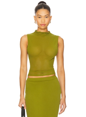 BY.DYLN IMAN 上装 绿色 y2k辣妹风REVOLVE小众新款