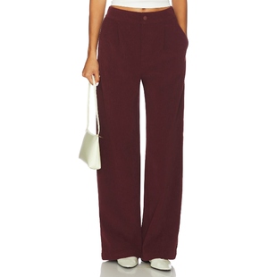 [冬季新品]Varley FLORIS 长裤 酒红色美式休闲风REVOLVE小众