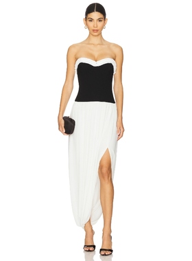 SIMKHAI AUGUSTA 抹胸中长款连衣裙女夏 黑色、白色REVOLVE新款