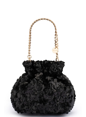 olga berg Mattie Sequin Pouch 黑色REVOLVE小众新款