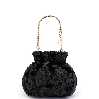 olga berg Mattie Sequin Pouch 黑色REVOLVE春季新品穿搭