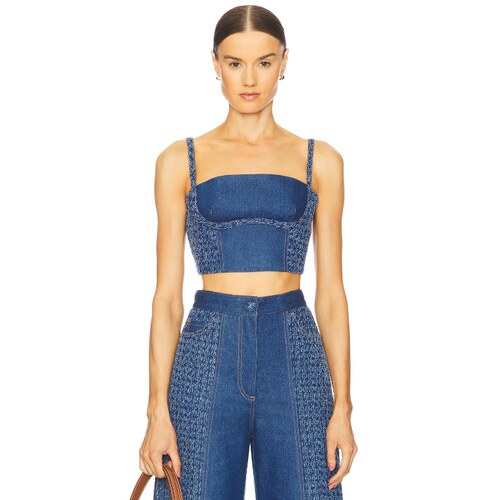 [春季新品]Sabina Musayev Tate Top 蓝色辣妹风REVOLVE小众新款