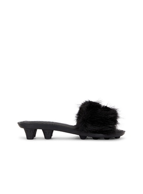 Puma Select 彪马 X Fenty Faux Fur Slide 黑色 女款REVOLVE小众