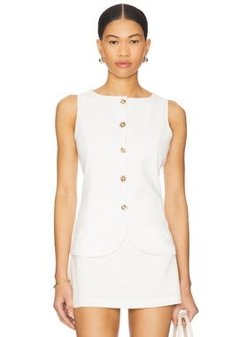 4th & Reckless CHAI 亚麻上装 白色 y2k辣妹风REVOLVE小众新款