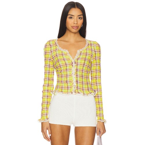 [夏季新品]Free People 褶裥上衣绿色基础易搭内revolve小众新款