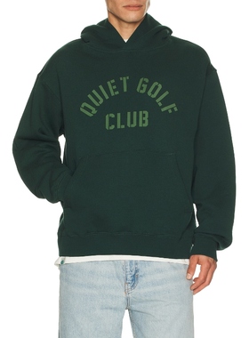Quiet Golf STENCIL 连帽衫 深绿色REVOLVE小众新款
