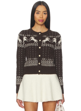 HEARTLOOM Esti Cardigan BrownREVOLVE小众新款