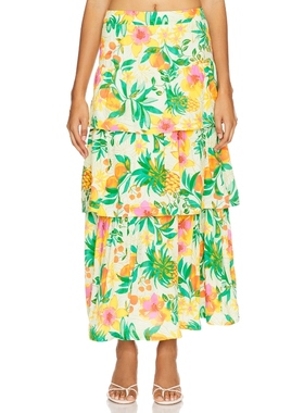 ASTR the Label ROONI 半身裙 绿色 REVOLVE小众新款