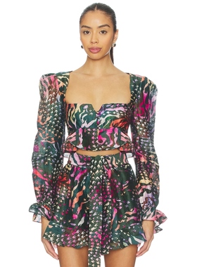 [冬季新品]LA FUORI TOP 浪漫碎花风 方领印花上装REVOLVE