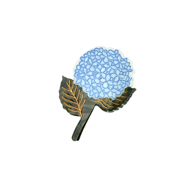 Solar Eclipse Hand-painted Hydrangea Claw Hair Clip  revolve