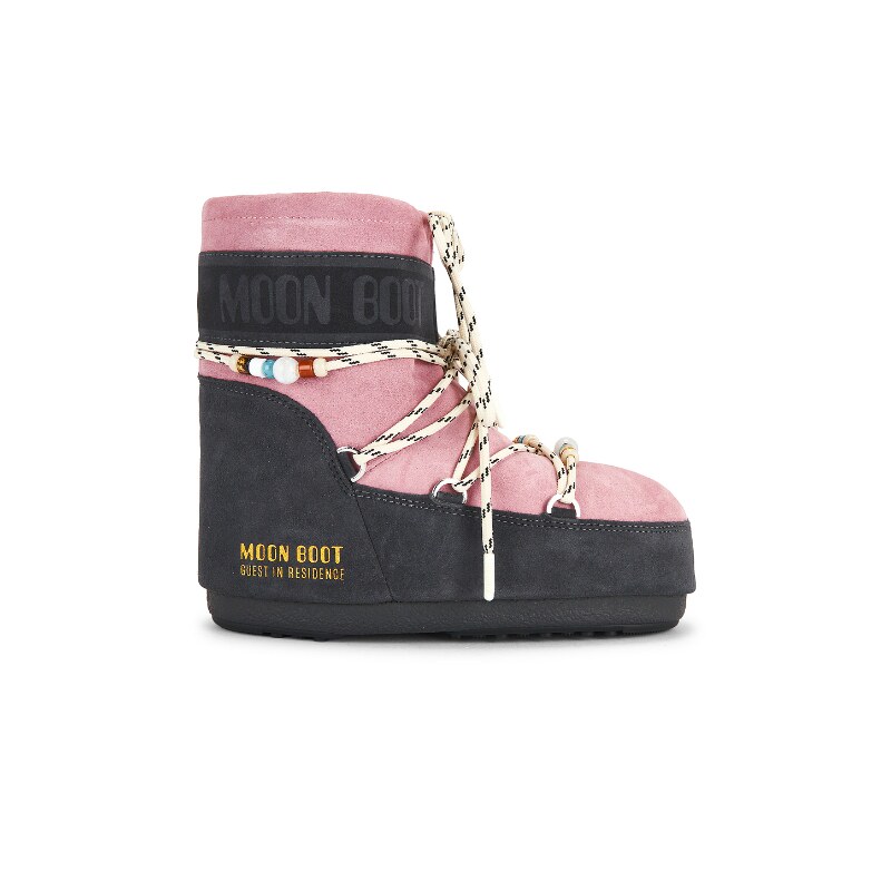 MOON BOOT 靴子 粉色短款雪地靴秋冬滑雪鞋REVOLVE小众新款