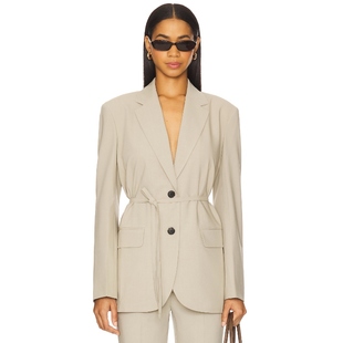 西装 EAVES 新品 夹克米色老钱风简约休闲外套REVOLVE小众 冬季