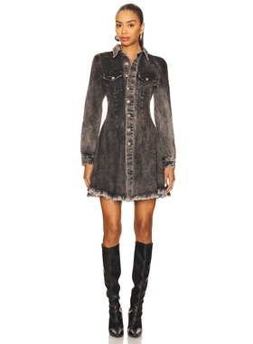 Marques ' Almeida LONG SLEEVE SHIRT MINI 裙子 黑色 REVO