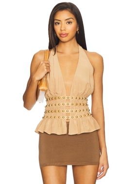 Tularosa JACLYN 上装 棕黄色REVOLVE小众新款