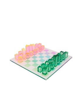 Sunnylife OMBRE LUCITE CHESS ＆ CHECKERS SHERBERT 游戏revolv