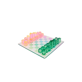 Sunnylife OMBRE LUCITE CHESS & CHECKERS 游戏revolve小众新款