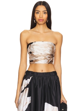 HEMANT AND NANDITA RUCHED 紧身胸衣 黑色 y2k辣妹风REVOLVE小众