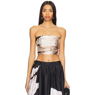 AND 黑色 NANDITA 紧身胸衣 y2k辣妹风REVOLVE小众 RUCHED HEMANT