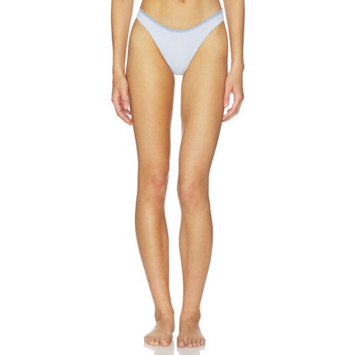 Frankies Bikinis辣妹风白色细边高腰比基尼内裤海边度假REVOLVE