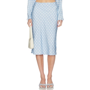 LEO WhiteREVOLVE小众新款 半身裙 Blue Baby Posse