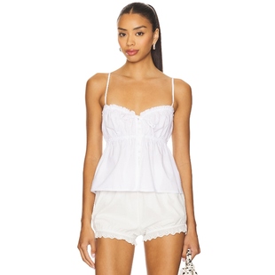 冬季 上装 内搭 LIV 白色辣妹风REVOLVE小众新款 Tularosa