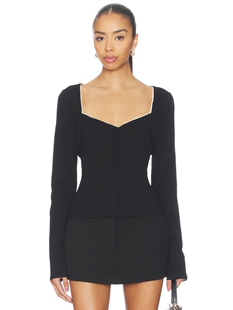 MAJORELLE AMELIA 上装 revolve小众新款 黑色