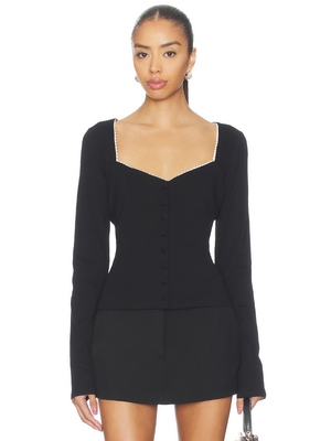 MAJORELLE AMELIA 上装 revolve小众新款 黑色