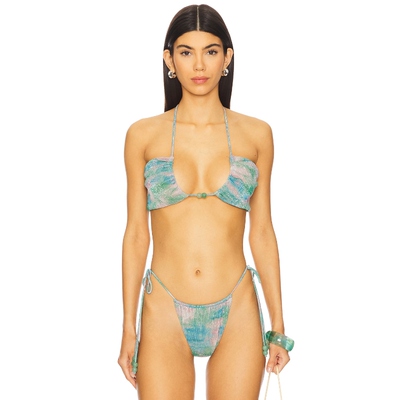DEVON WINDSOR WILLOW 比基尼文胸上装 青色REVOLVE小众新款