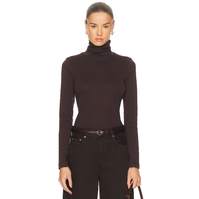 FLORE FLORE DINAH 上装 巧克力色 y2k辣妹风小众新款