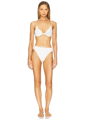 Maygel Coronel KRASSI 比基尼套装 白色REVOLVE小众新款