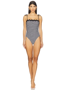 Seafolly RIC RAC 一件式泳装 黑色REVOLVE小众新款