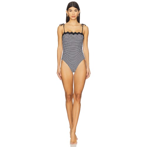 Seafolly RIC RAC 一件式泳装 黑色REVOLVE小众新款