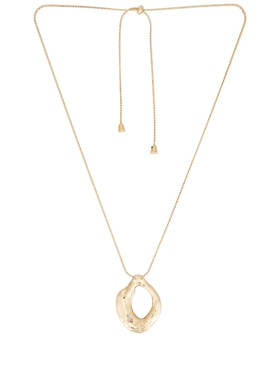 Ettika MOLTEN MARQUISE 垂褶项链 金属金色REVOLVE小众新款