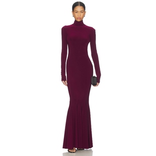 高领美人鱼裙礼服REVOLVE小众新款 长袖 Kamali Norma
