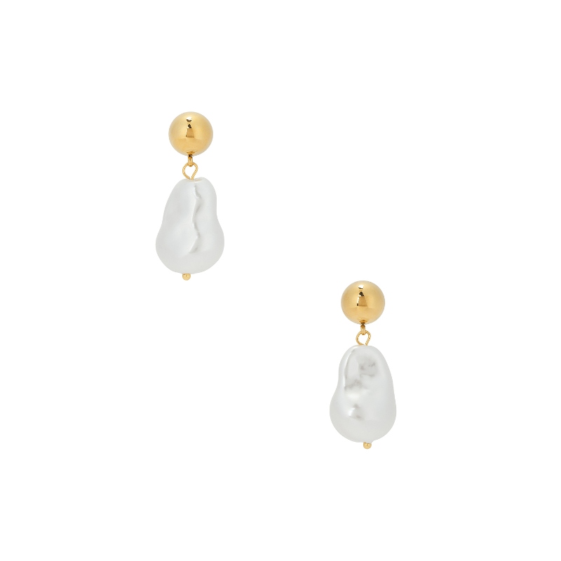 Amber Sceats HONEY 垂褶耳饰 象牙白REVOLVE小众新款