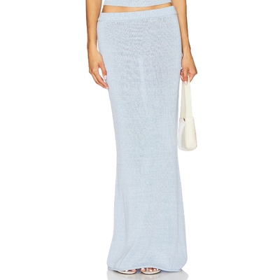 [春季新品]SER.O.YA KORA 长款针织半身裙 Baby BlueREVOLVE小众