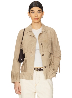 [冬季新品]GRLFRND JONI 夹克 米色 街头朋克风REVOLVE小众新款